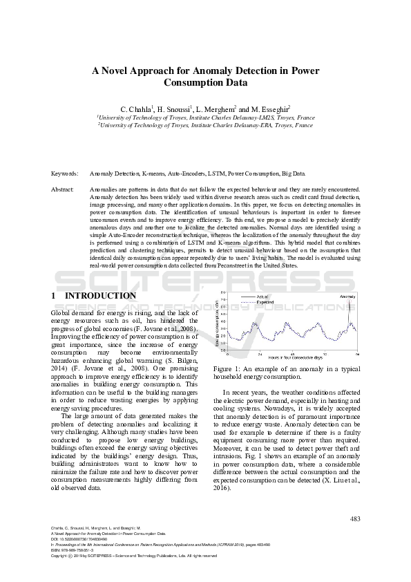 (PDF) A Novel Approach for Anomaly Detection in Power Consumption Data