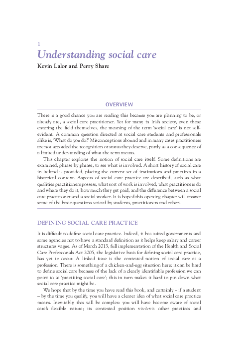(PDF) Understanding Social Care