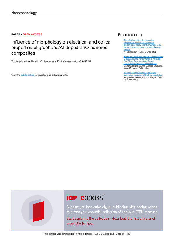 (PDF) Influence of morphology on electrical and optical properties of ...
