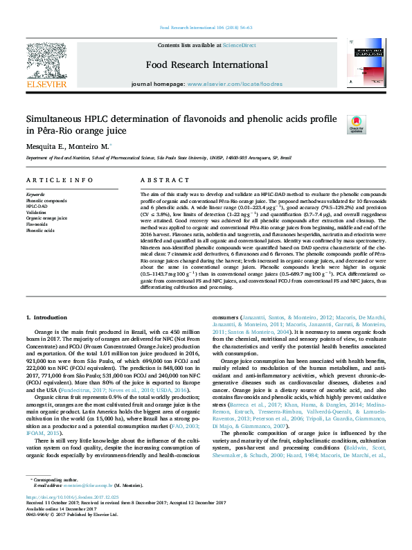 (PDF) Simultaneous HPLC determination of flavonoids and phenolic acids ...
