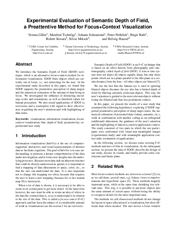 (PDF) Experimental Evaluation of Semantic Depth of Field, a ...