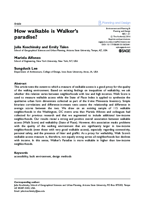 (PDF) How walkable is Walker’s paradise?