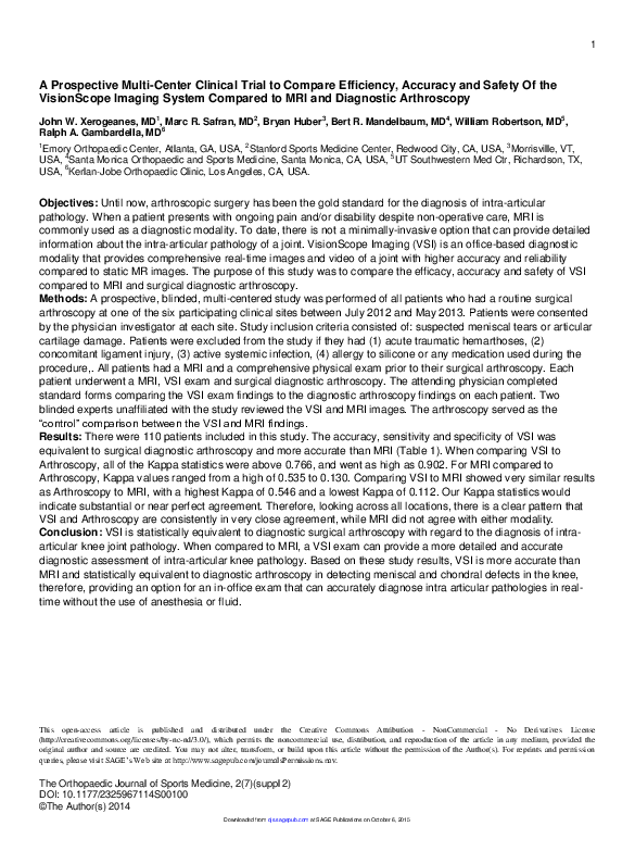 (PDF) A Prospective MultiCenter Clinical Trial to Compare Efficiency