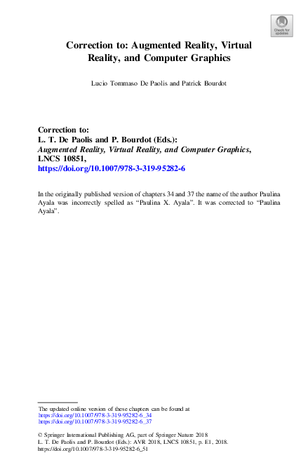 (PDF) Correction to: Augmented Reality, Virtual Reality, and Computer ...