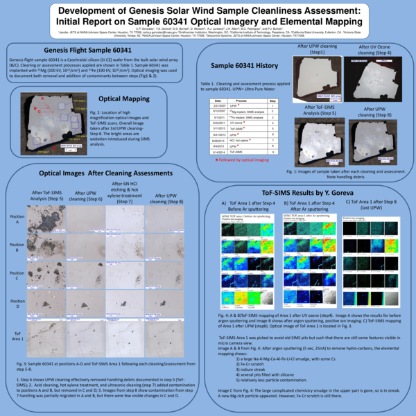 (PDF) Development of Genesis Solar Wind Sample Cleanliness Assessment ...