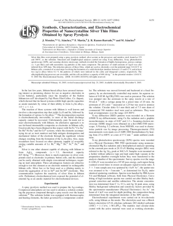 (PDF) Synthesis, characterization and electrochemistry of a new ...
