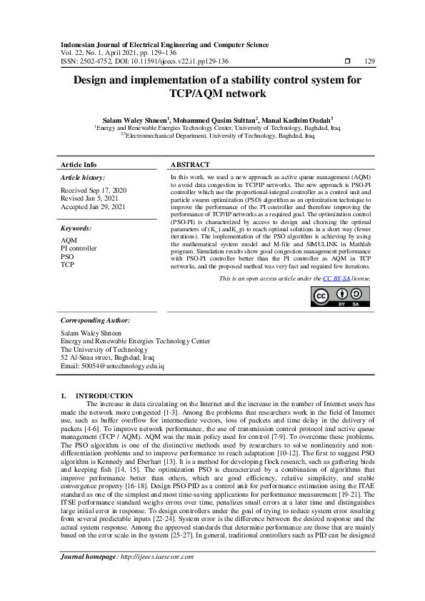 (PDF) Design and implementation of a stability control system for TCP ...
