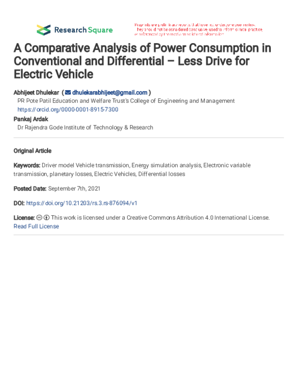 (PDF) A Comparative Analysis of Power Consumption in Conventional and ...