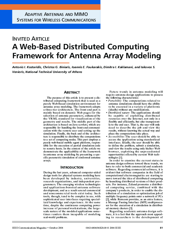 (PDF) A web-based distributed computing framework for antenna array ...