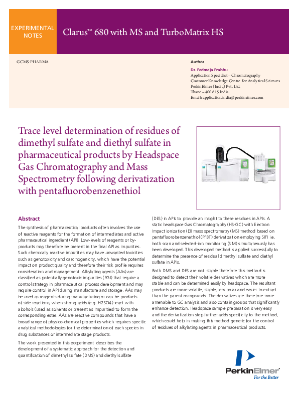 (PDF) Clarus TM 680 with MS and TurboMatrix HS Trace level ...