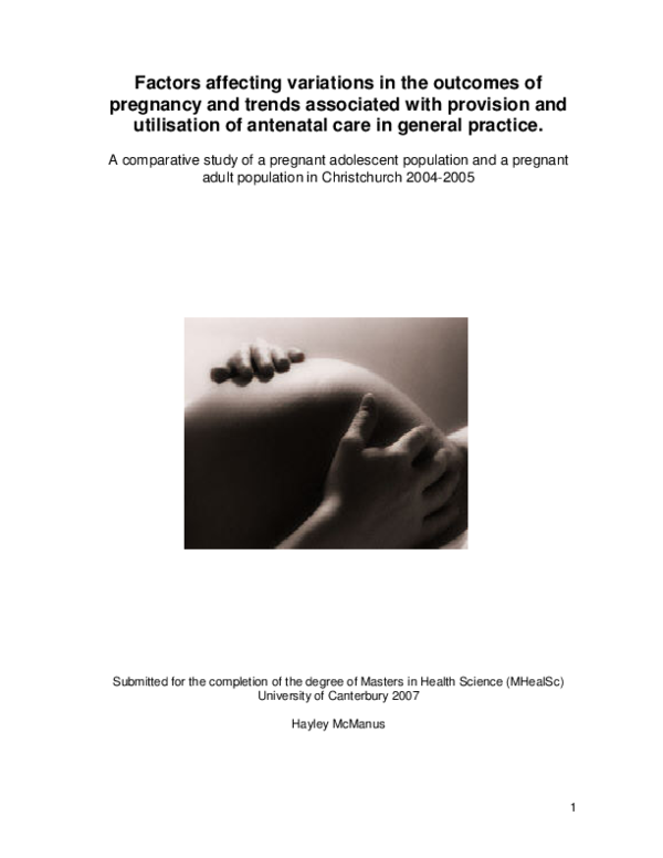 (PDF) Factors affecting variations in the outcomes of pregnancy and ...