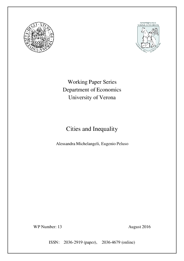 (PDF) Cities and Inequality Cities and Inequality