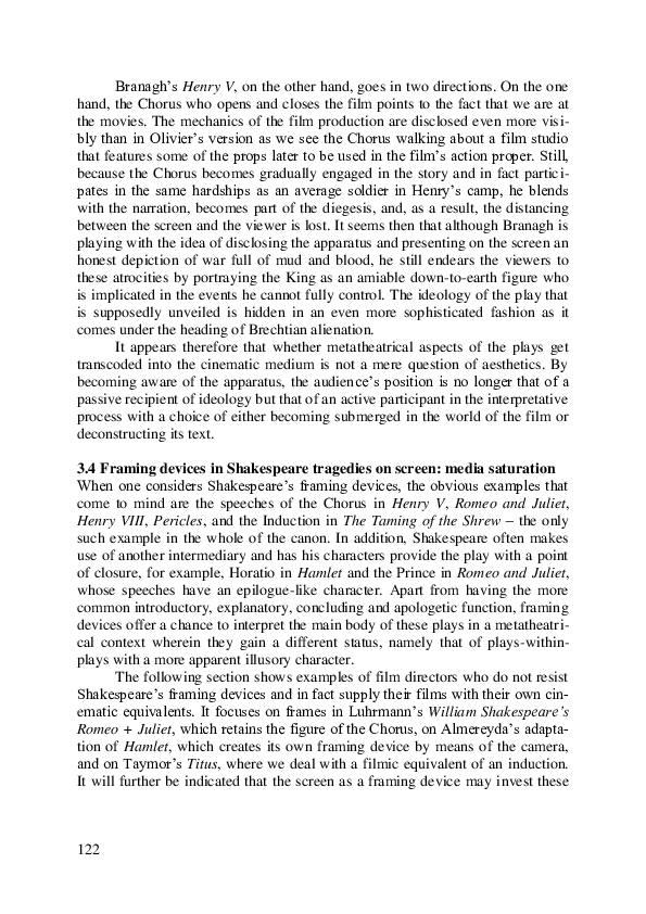 (PDF) Framing devices in Shakespeare tragedies on screen media