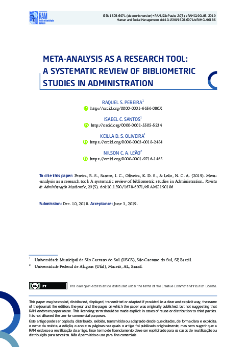 (PDF) Meta-Analysis as a Research Tool: A Systematic Review of ...