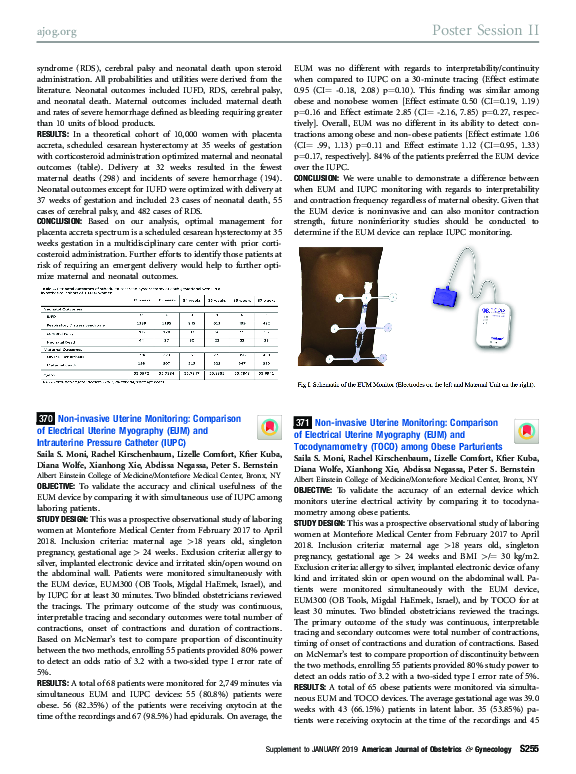 (PDF) 371: Non-invasive Uterine Monitoring: Comparison of Electrical ...