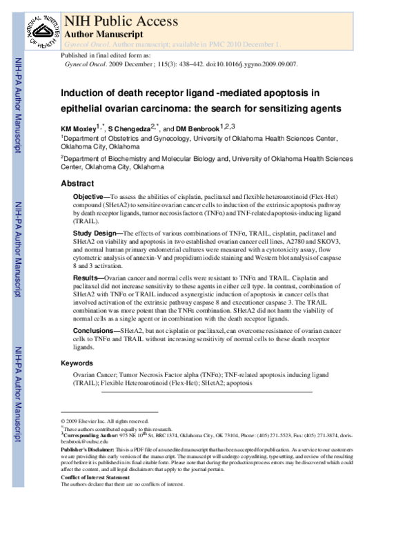 (PDF) Induction of death receptor ligand-mediated apoptosis in ...