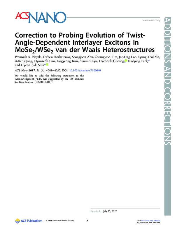 (PDF) Correction to Probing Evolution of Twist-Angle-Dependent ...