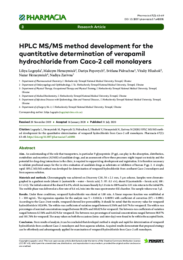 (PDF) HPLC MS/MS method development for the quantitative determination ...