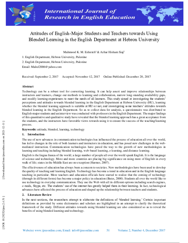 (PDF) Attitudes of English-Major Students and Teachers towards Using ...