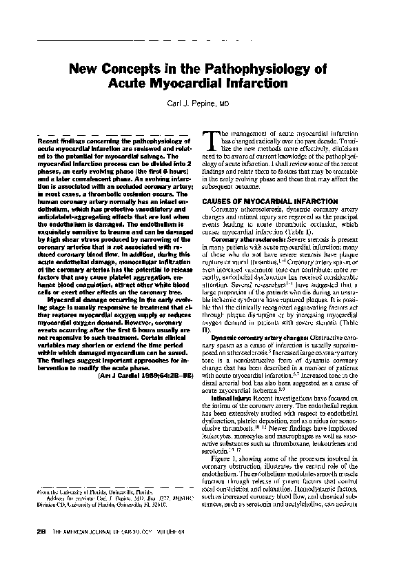 (PDF) New concepts in the pathophysiology of acute myocardial infarction