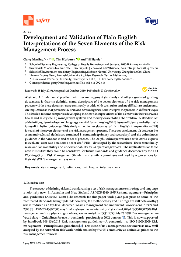 (PDF) Development and Validation of Plain English Interpretations of ...