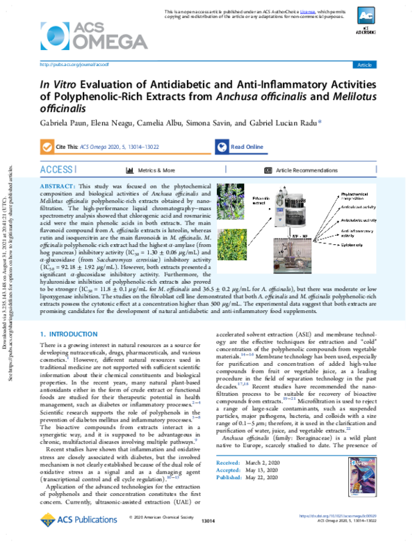 (PDF) In Vitro Evaluation of Antidiabetic and Anti-Inflammatory ...