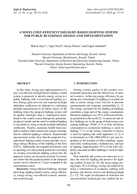 (PDF) A Novel Cost-efficient Daylight-based Lighting System For Public ...