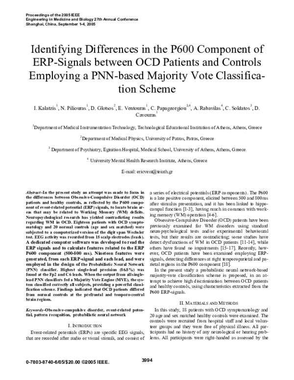 (PDF) Identifying Differences in the P600 Component of ERP-Signals ...