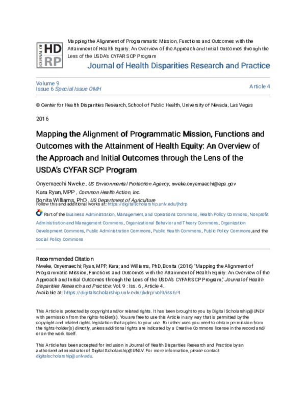 (PDF) Mapping the Alignment of Programmatic Mission, Functions and ...