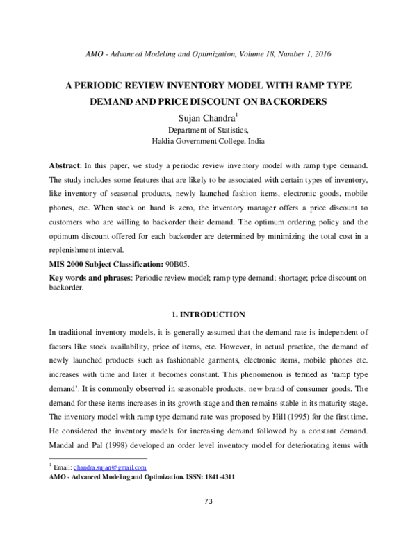 (PDF) A Periodic Review Inventory Model with Ramp Type Demand and Price ...