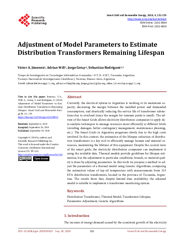 (PDF) Adjustment of Model Parameters to Estimate Distribution ...