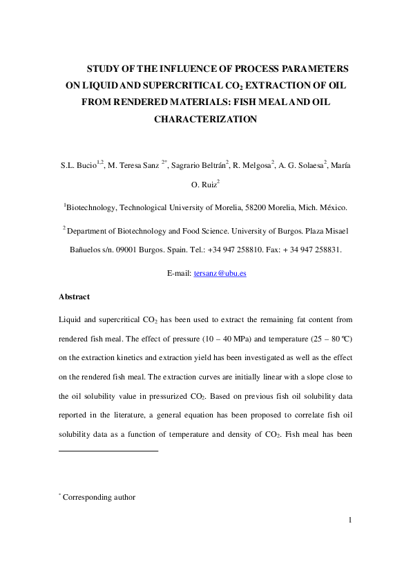 (PDF) Study of the influence of process parameters on liquid and ...