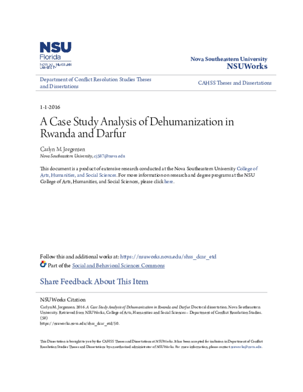 (PDF) NSUWorks Department of Conflict Resolution Studies Theses and ...