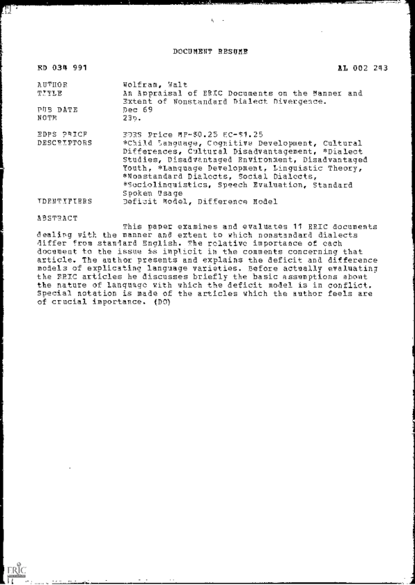 (PDF) An Appraisal of ERIC Documents on the Manner and Extent of ...