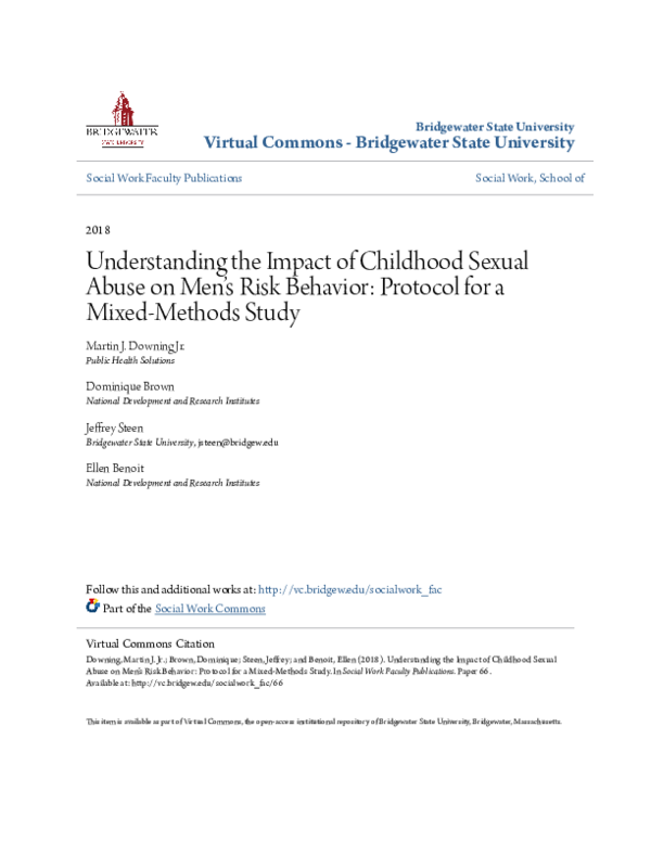 (PDF) Understanding the Impact of Childhood Sexual Abuse on Men’s Risk ...