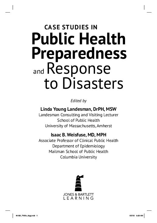 (PDF) Case Studies in Public Health Preparedness and Response to Disasters