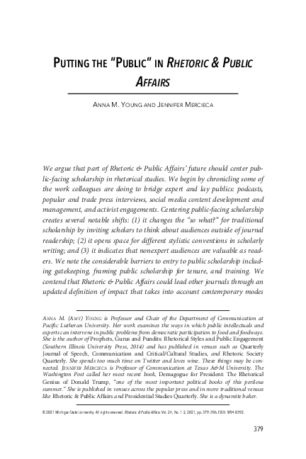 (PDF) PUTTING THE 