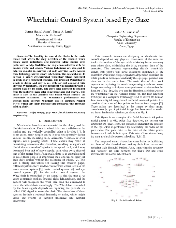 (PDF) Wheelchair Control System based Eye Gaze Dr. Sanaa Academia.edu