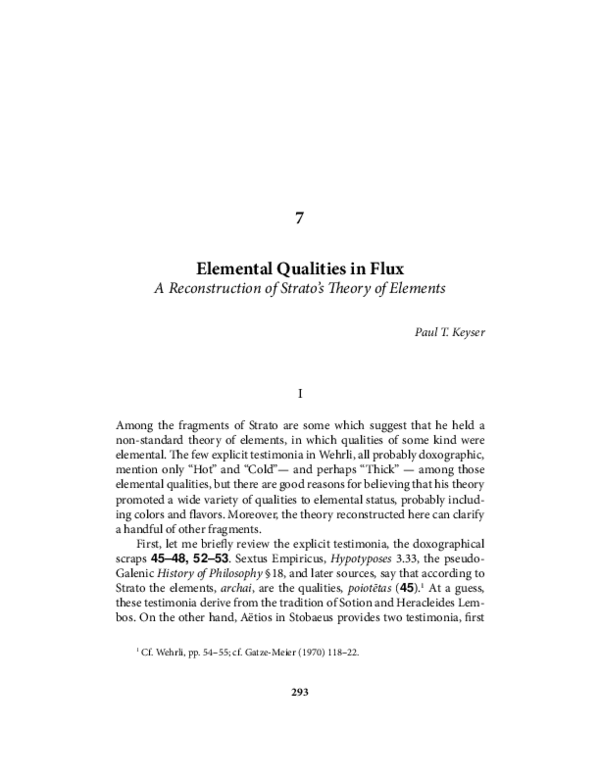 (PDF) Elemental Qualities in Flux: A Reconstruction of Strato's Theory ...