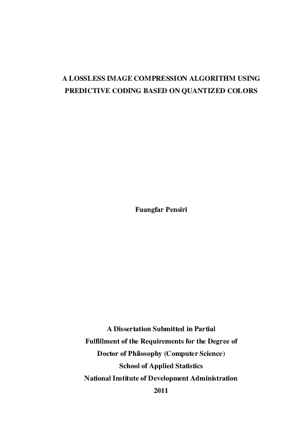 (PDF) A lossless image compression algorithm using predictive coding ...