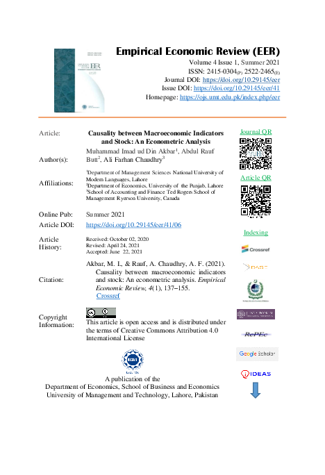 (PDF) Causality between Macroeconomic Indicators and Stock Market: An ...