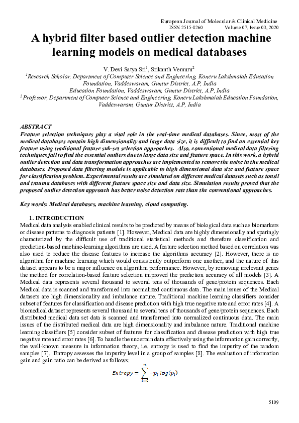 (PDF) A hybrid filter based outlier detection machine learning models ...