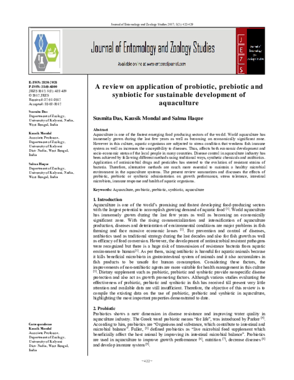 (PDF) A review on application of probiotic, prebiotic and synbiotic for ...