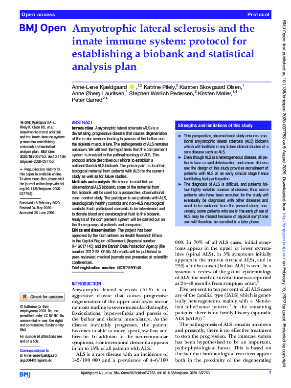(PDF) Amyotrophic lateral sclerosis and the innate immune system ...