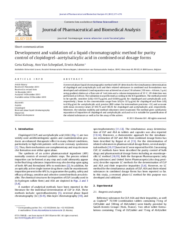 (PDF) Development and validation of a liquid chromatographic method for ...
