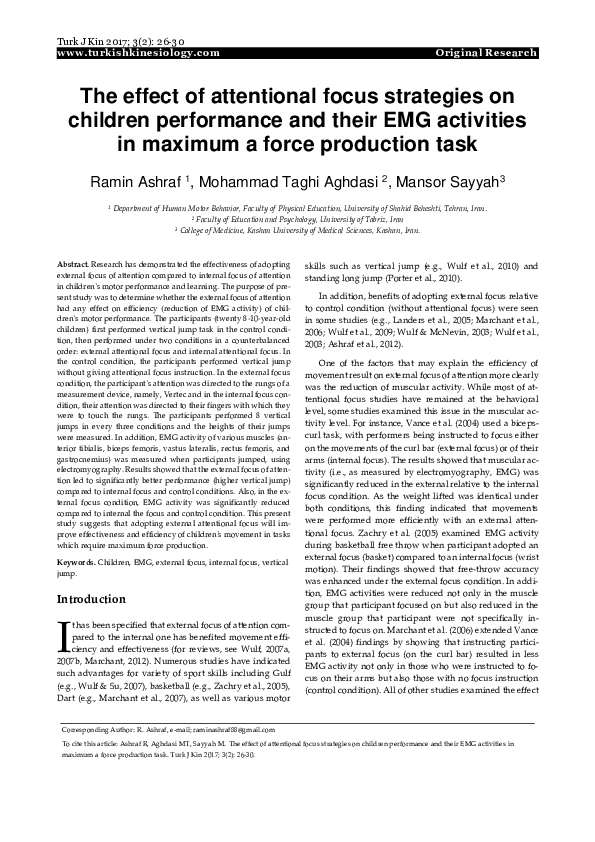 (PDF) The effect of attentional focus strategies on children ...