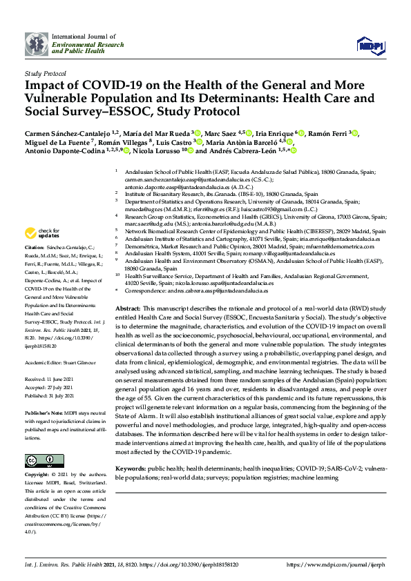 (PDF) Impact of COVID-19 on the health of the general and more ...