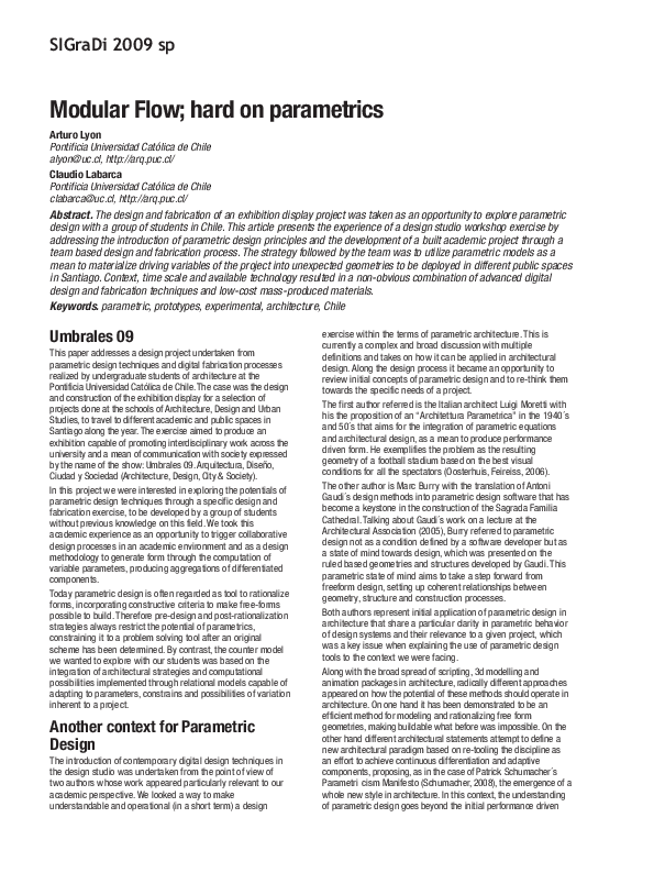 (PDF) Modular Flow; hard on parametrics