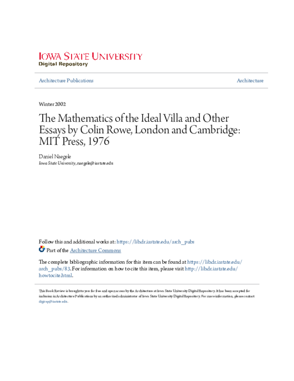 洋書 The Mathematics of the Ideal Villa Amazon.com: The Mathematics of the Ideal Villa and Other