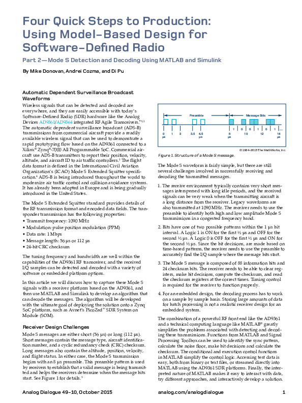 (PDF) Four Quick Steps to Production : Using Model-Based Design for ...